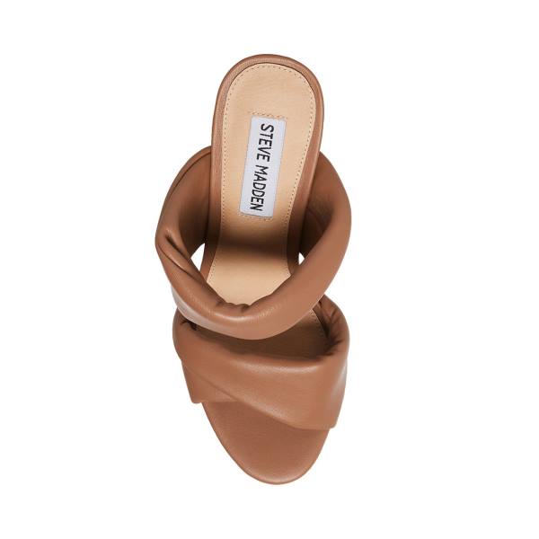 Steve Madden Trisha Mocha Heel Høye Hæler Dame Beige | SM-180AX
