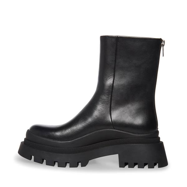 Steve Madden Turf Lær Ankelstøvletter Dame Svarte | SM-346JU