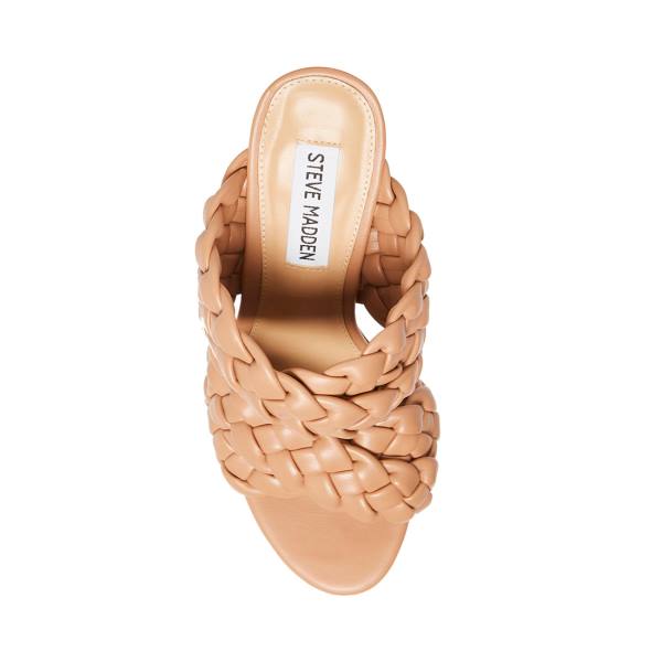 Steve Madden Twisted Tan Heel Høye Hæler Dame Brune | SM-062KM