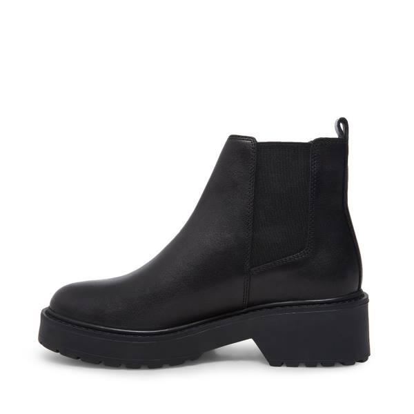 Steve Madden Tyclone Lær Ankelstøvletter Dame Svarte | SM-185AP