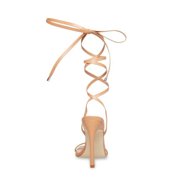 Steve Madden Uplift Natural Lær Heel Høye Hæler Dame Beige | SM-136EP