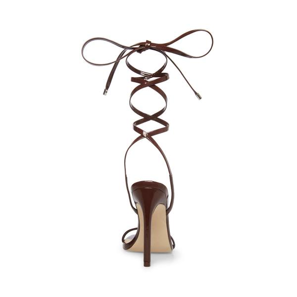Steve Madden Uplift Patent Heel Høye Hæler Dame Brune | SM-249AJ