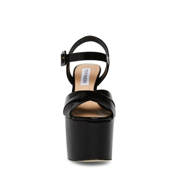 Steve Madden Vaida Patent Heel Høye Hæler Dame Svarte | SM-568PR