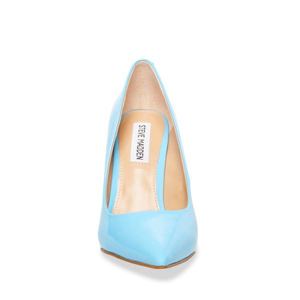 Steve Madden Vala Baby Patent Heel Høye Hæler Dame Blå | SM-921BC