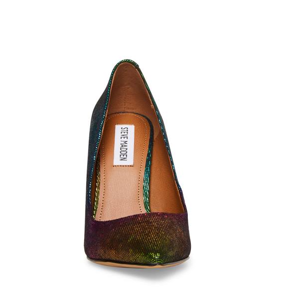 Steve Madden Vala Metallic Heel Høye Hæler Dame Metal Multicolor | SM-567IH