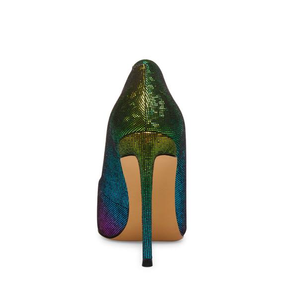 Steve Madden Vala Metallic Heel Høye Hæler Dame Metal Multicolor | SM-567IH