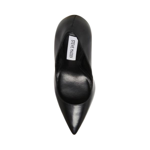 Steve Madden Valentina Lær Heel Høye Hæler Dame Svarte | SM-615EW