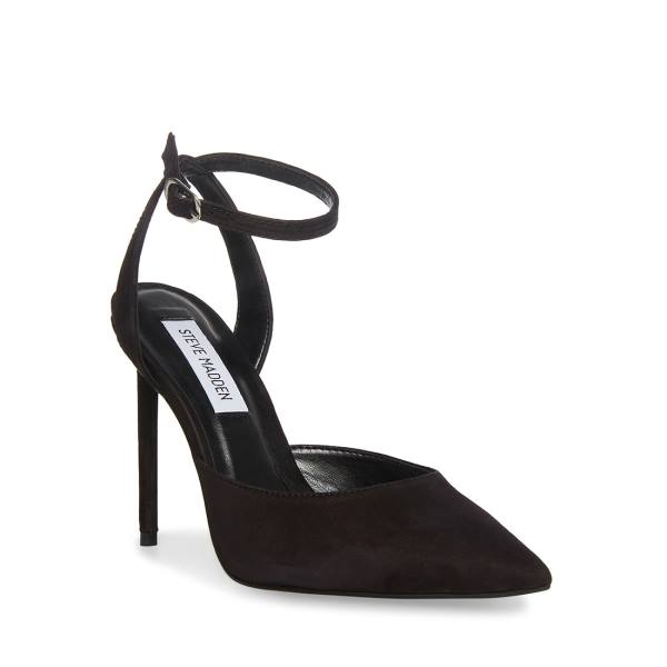 Steve Madden Vase Nubuck Heel Høye Hæler Dame Svarte | SM-319XN