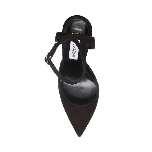Steve Madden Vase Nubuck Heel Høye Hæler Dame Svarte | SM-319XN