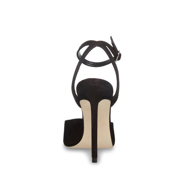 Steve Madden Vase Nubuck Heel Høye Hæler Dame Svarte | SM-319XN