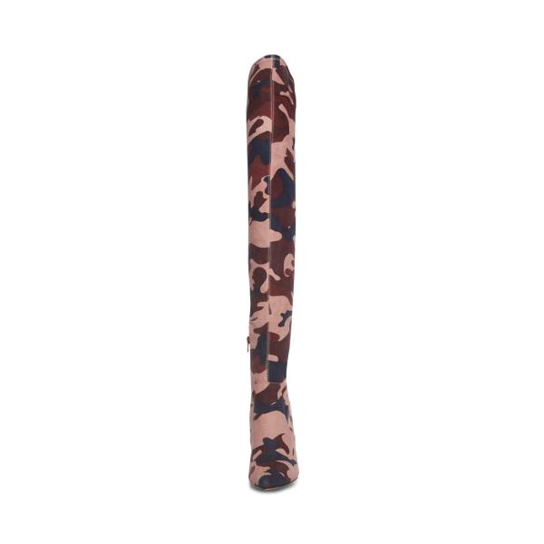 Steve Madden Vava Camo Støvler Dame Brune Camouflage | SM-019CP