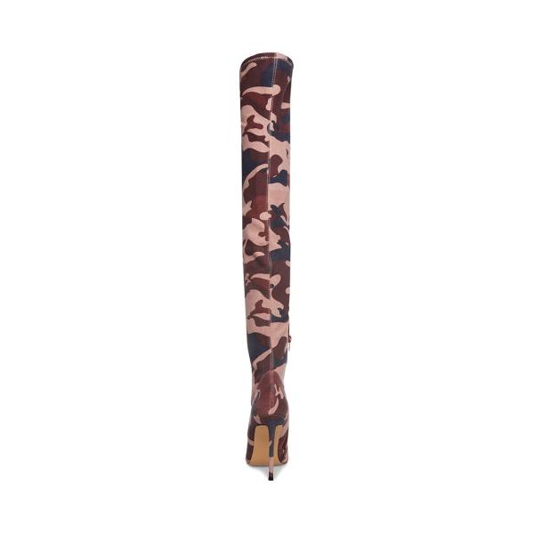 Steve Madden Vava Camo Støvler Dame Brune Camouflage | SM-019CP