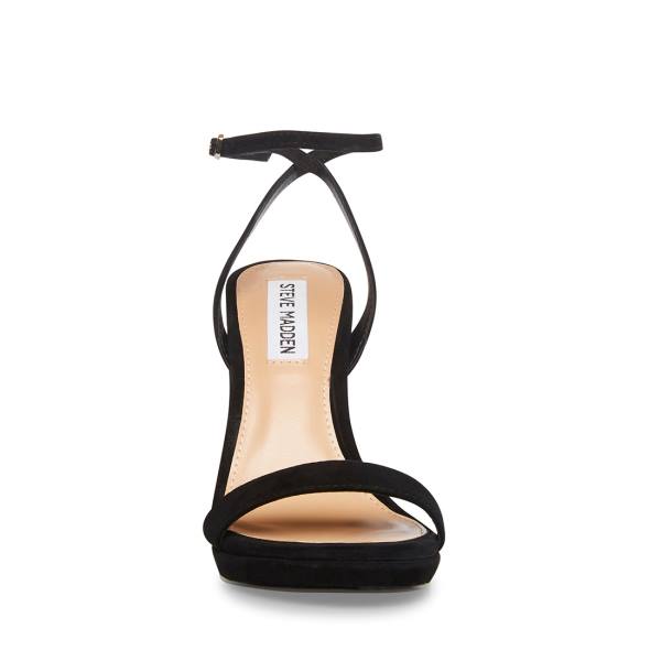 Steve Madden Wafer Semsket Skinn Heel Høye Hæler Dame Svarte | SM-682BL