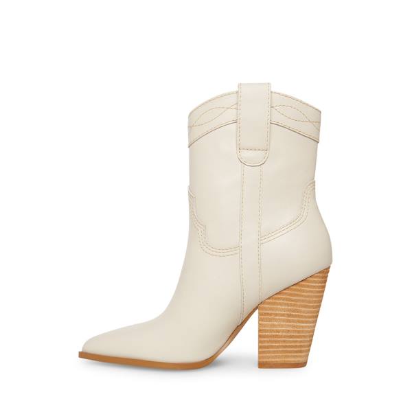 Steve Madden Westyn Bone Lær Ankelstøvletter Dame Beige | SM-482UN