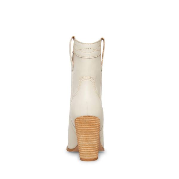 Steve Madden Westyn Bone Lær Ankelstøvletter Dame Beige | SM-482UN