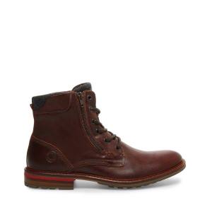 Steve Madden Millennium Cognac Lær Støvler Herre Brune | SM-730XU