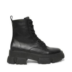 Steve Madden Thora Lær Ankelstøvletter Dame Svarte | SM-028BJ