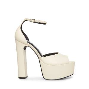 Steve Madden Torry Bone Lær Heel Høye Hæler Dame Beige | SM-501SD
