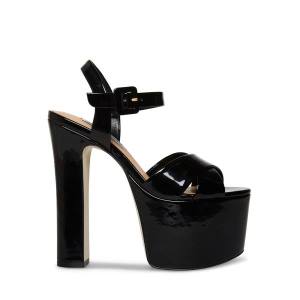 Steve Madden Vaida Patent Heel Høye Hæler Dame Svarte | SM-568PR