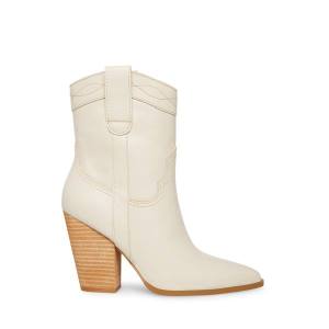 Steve Madden Westyn Bone Lær Ankelstøvletter Dame Beige | SM-482UN