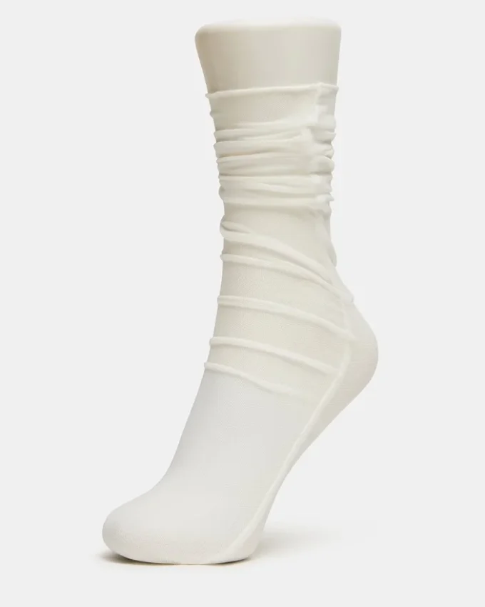 2-pakk Sofia ensfargede mesh-sokker, lyseblå