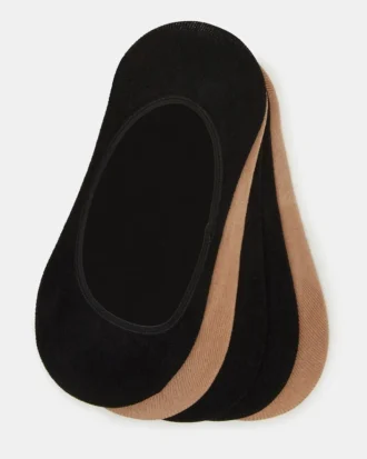 5-pakning med ensfargede mikrofiber-innersokker