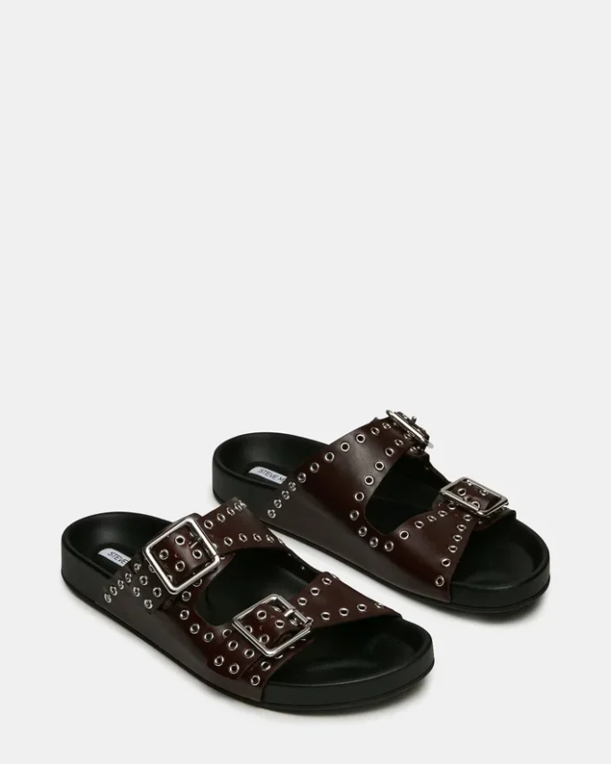 Abott burgunderfarget skinn