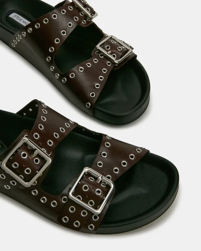 Abott burgunderfarget skinn