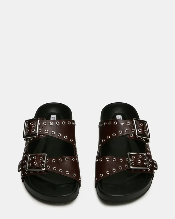 Abott burgunderfarget skinn