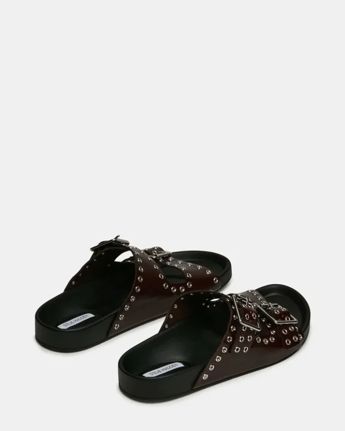 Abott burgunderfarget skinn