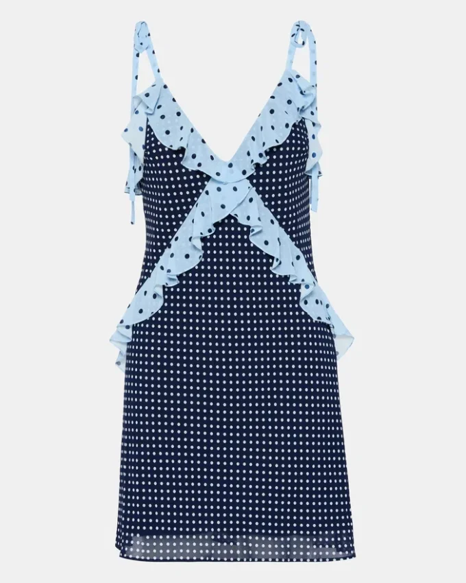 Adalina minikjole i vintage marineblå