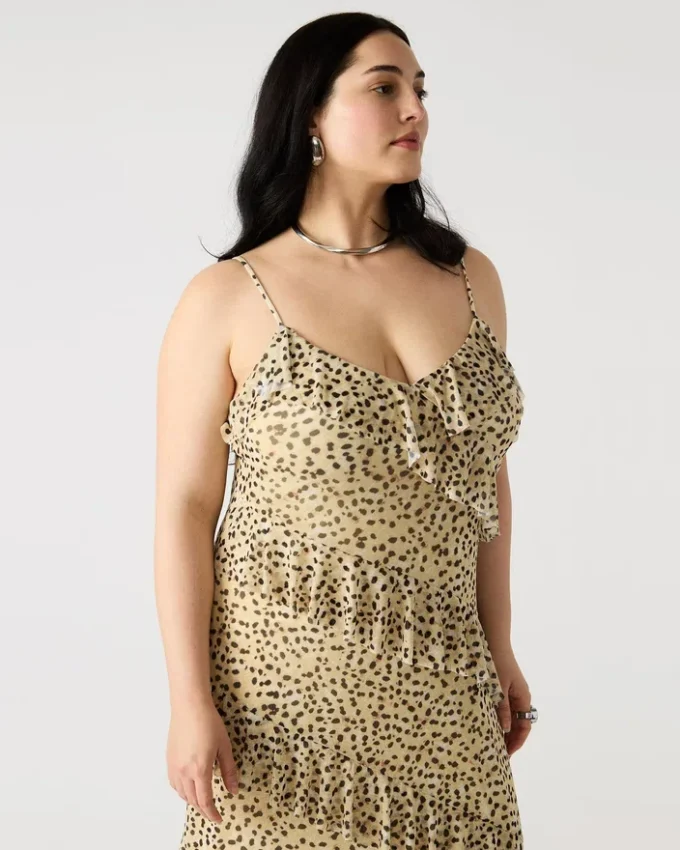 Aida-kjole i sandfarge