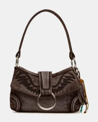 Albany-veske i tan-farget denim