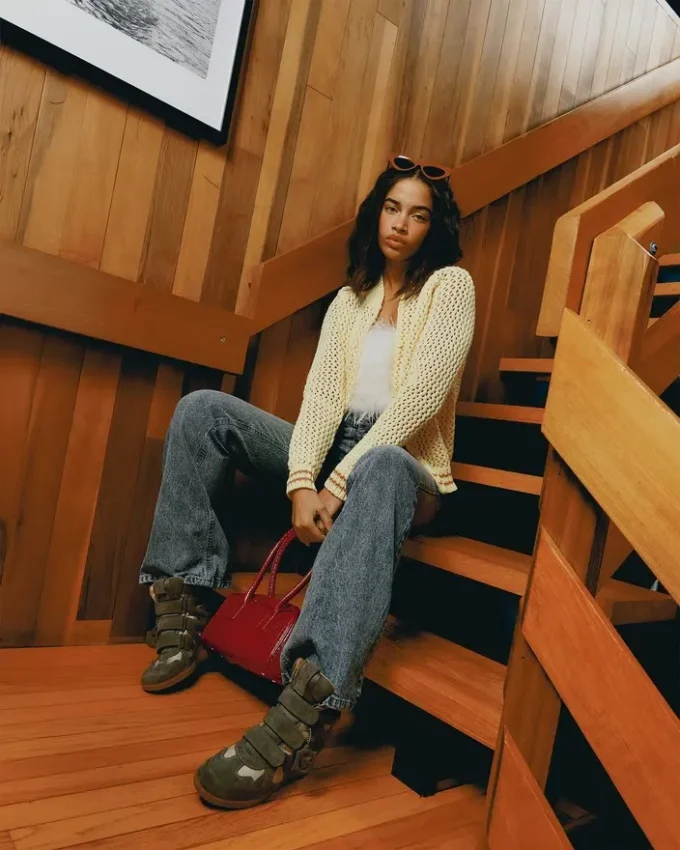 Anise Veske Rød Krokodille