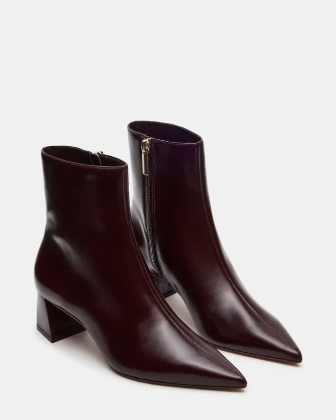 Ashli vinrødt skinn