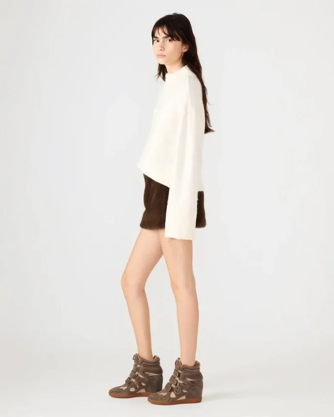 Aviva skinnskjørt i mørk espresso