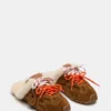 Aziel Mule Faux Fur Chestnut Suede