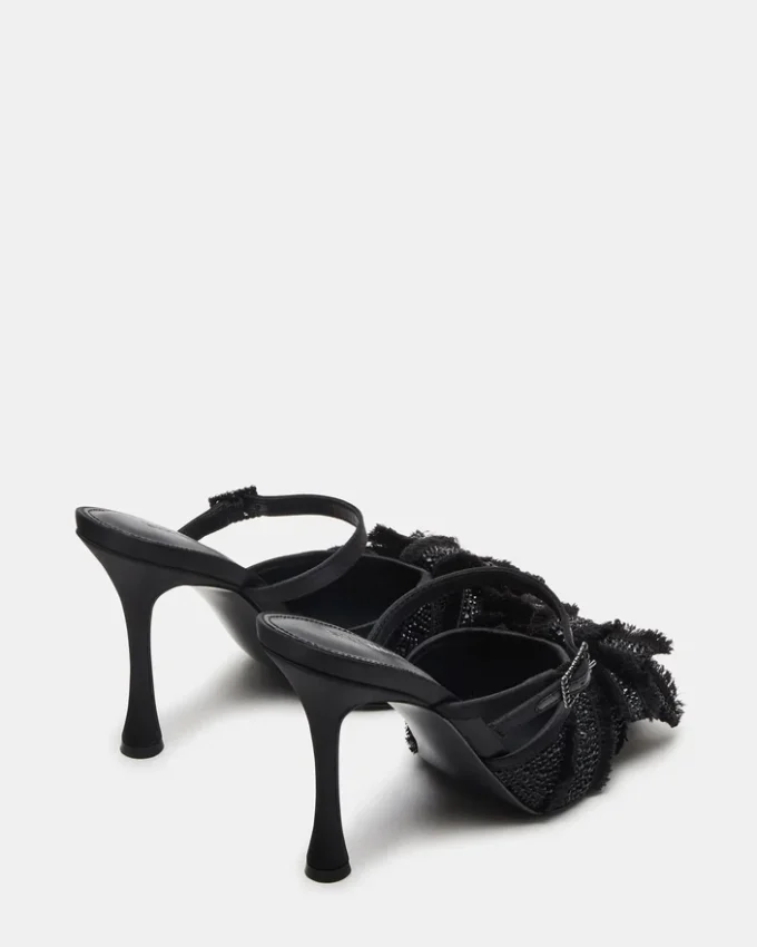 Baylin svart sateng med rhinestones