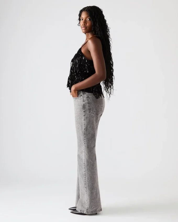 Blakelyn paljett-top i svart