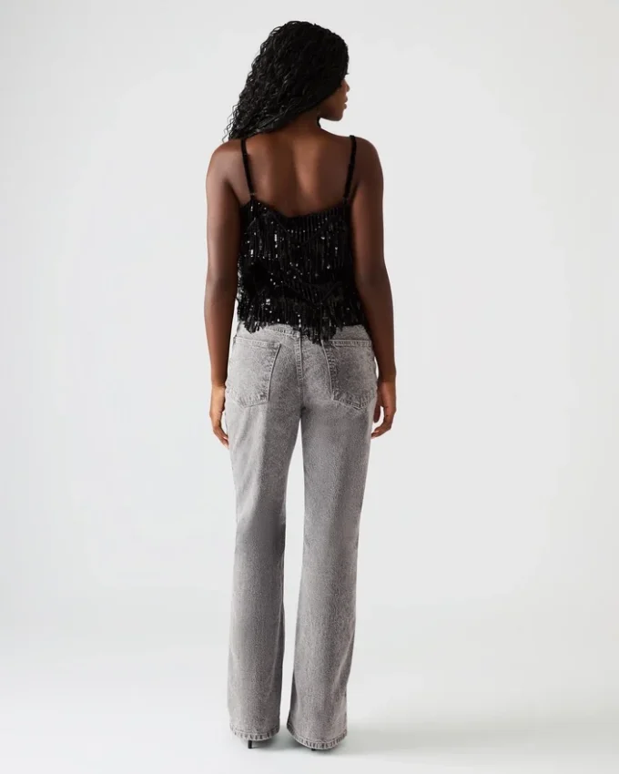 Blakelyn paljett-top i svart