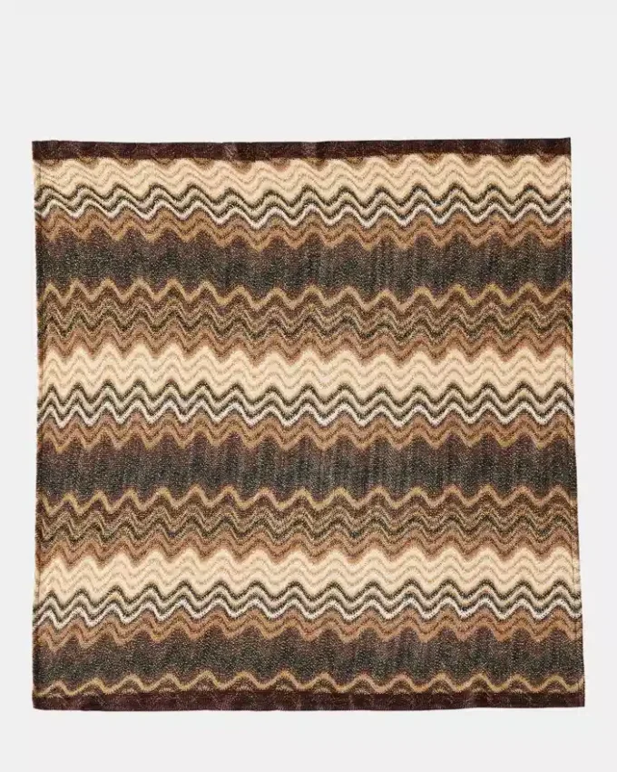 Bølget, skimrende firkantet skjerf, nøytralt