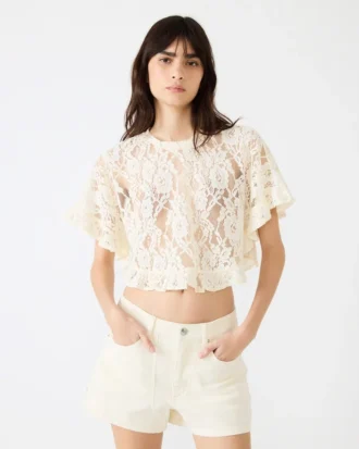 Callum-top i kremfarge