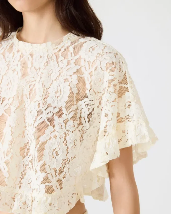 Callum-top i kremfarge