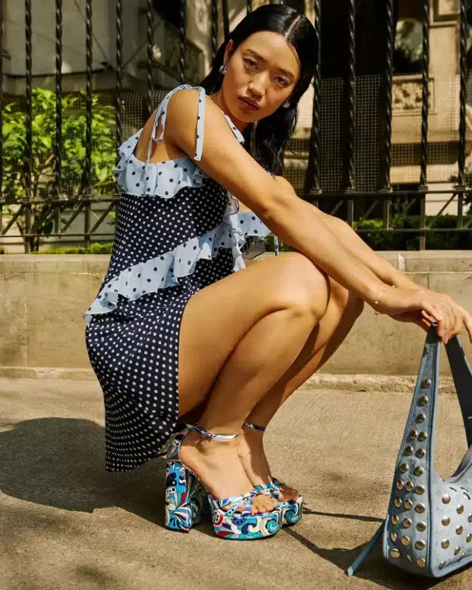 Adalina minikjole i vintage marineblå