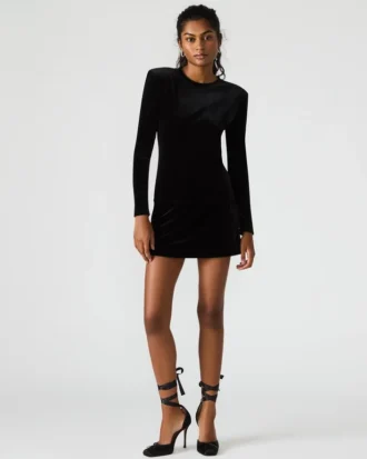 Cindi fløyelsskort, svart