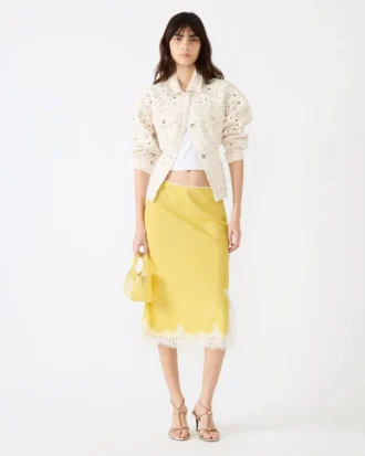 Cinthia-skjørt i gylden lime