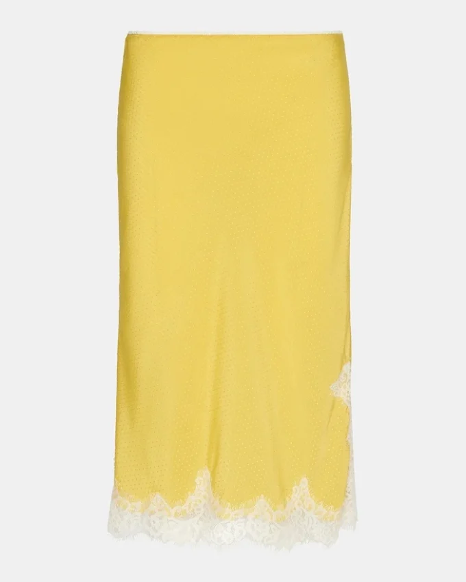 Cinthia-skjørt i gylden lime