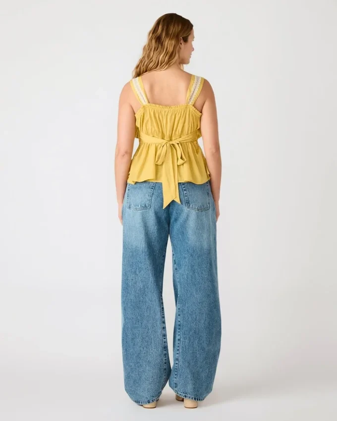 Cinthia-top i gylden lime