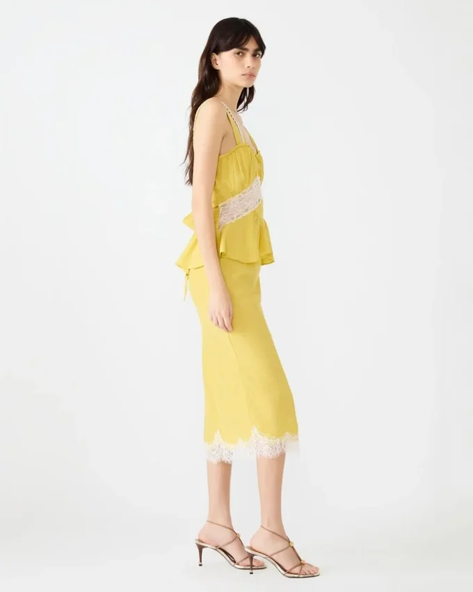 Cinthia-top i gylden lime