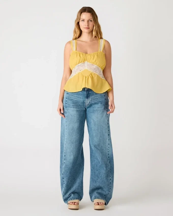 Cinthia-top i gylden lime